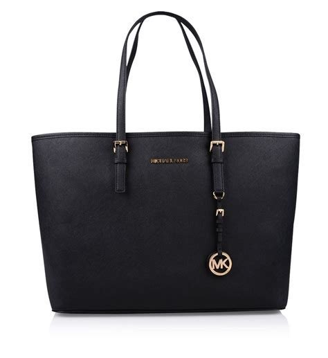 sac michael kors noir prix|michael kors leather tote.